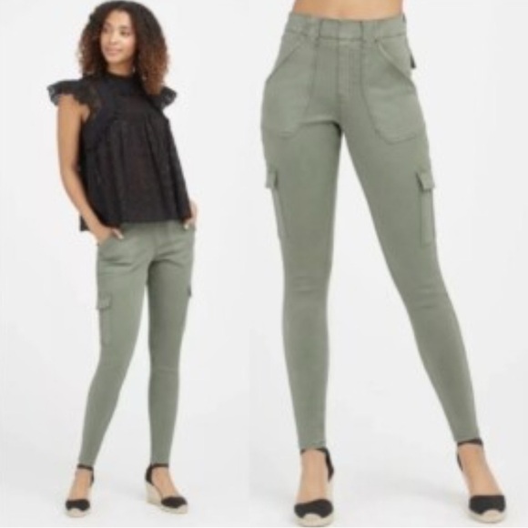 Spanx Gray Cargo Skinny Pants - Picture 1 of 9